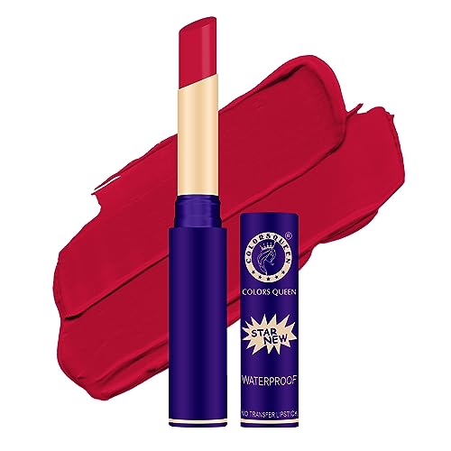Image of Colors Queen Queen Lips Matte Lipstick | Long Lasting Lipstick Waterproof Highly Pigmented with Smooth Application | Smudge Proof Lipstick for Women (32 - Rose Red)