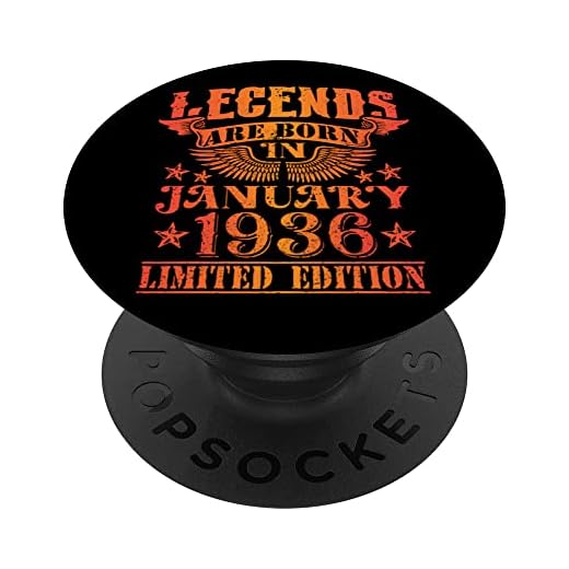 Cumpleaños Enero 1936 Edición Limitada Regalo January 1936 PopSockets PopGrip Intercambiable