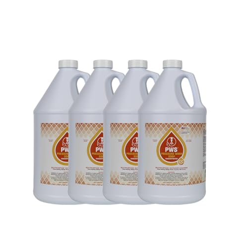 Pressure Wash Soap - Multipurpose Outdoor Cleaner, Soap for Pressure/Soft Wash, for use in Pressure Washers and Scrubbers, House and Siding Wash - 1 Gallon (4)