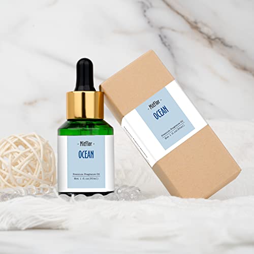 Ocean Fragrance Oil, Mitflor Single Scented Oil, Large Size Premium Grade Fragrance Oil For Diffuser, Soap & Candle Making Scent, Fresh Aromatherapy Oil For Home Fragrance, 30Ml #TOP5