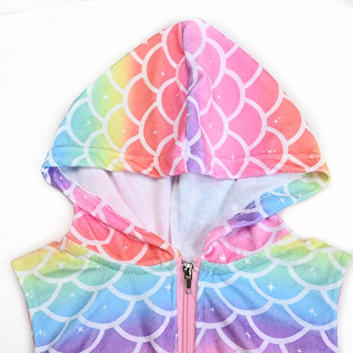 Childrenstar Girls Bathing Suit Cover Up Terry Swim Coverups Zipper Swimsuit Cover Up Beach Dress, Size 10 11 #TOP2