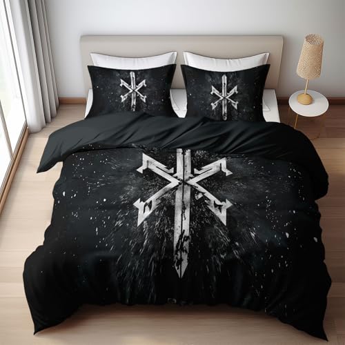 WHUOEUCO Funda Nórdica Cama 80 90 Runas