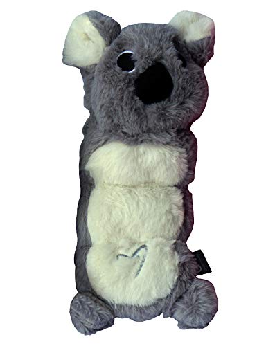 Image of Classic Home Store Gor Pets Hugs Tums Soft Faux Fur Squeaky Puppy Dog Play Toy - Grey Koala (Baby - 30cm)