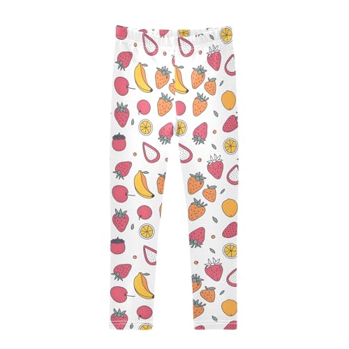 senya Girls Printed Leggings Yoga Pants Fruit Pattern for Kids in 4t to 10 Years, 4T