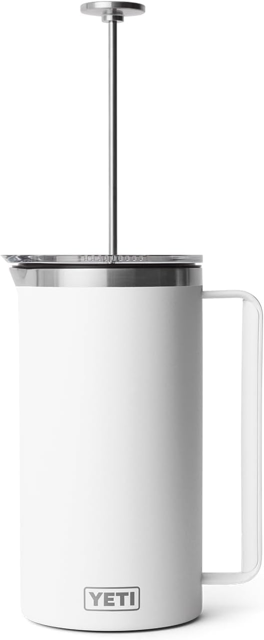 YETI Rambler French Press With DuraSip Ceramic Lining, White, 64 oz (1.9 l)