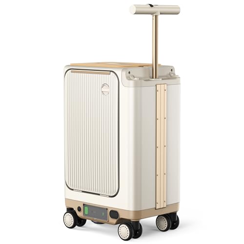 38L Electric Suitcase Rideable Luggage,20" Smart Carry-on Luggage with USB Charger, 250W Motor, 13km/h Speed, 15km Range, Removable Battery, Lightweight Portable Suitable for Travel/Business Trips
