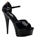 Brandneu von PleaserUSA! Higher Heels PleaserUSA Gogo Delight-660FH schwarz/rot Gr. 43