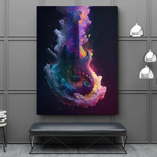 Instrument de musique en toile peinture de violon sans cadre