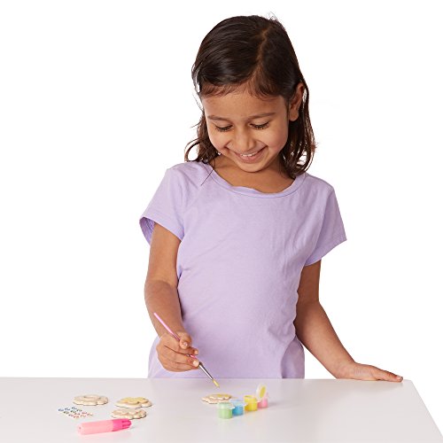 Melissa & Doug Created By Me! Flower Wooden Magnets Craft Kit (4 Designs, 4 Paints, Stickers, Glitter Glue) #TOP2