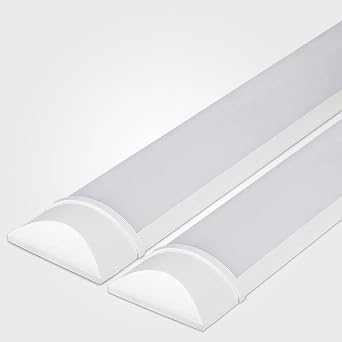 LEDBRITE 2 x LED Batten Lights 50W 6000Lm CCT Tri Colour Selectable, 5FT IP20 LED Fluorescent Strip Light Fitting for Ceiling of Home & Office, Workshop & Garage Lighting Twin Pack [Energy Class A]