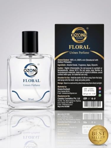 Image of Floral Eau De Parfum for Boys & Girls | Unisex Perfume Spray | Fresh Floral Fragrance | Long-Lasting Scent | Fine Mist Spray | Travel-Friendly Bottle | 50 ml