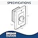 Broan-NuTone 57W Variable Speed Wall Control for Ventilation Fans, Dial Knob Control, 3 Amp., 120V, White