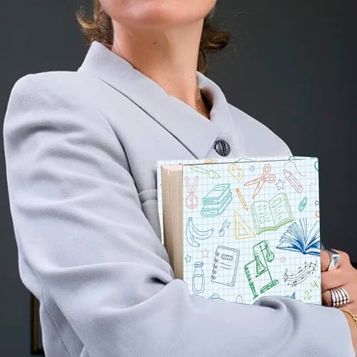 craspire Dehnbarer Buchumschlag Buchumschläge Für Den Schulanfang Stretchstoff Schultasche Bleistift/Buchstaben Design Waschbar Wiederverwendbar Großer Elastischer Buchschutz Aus Nylon Geeignet
