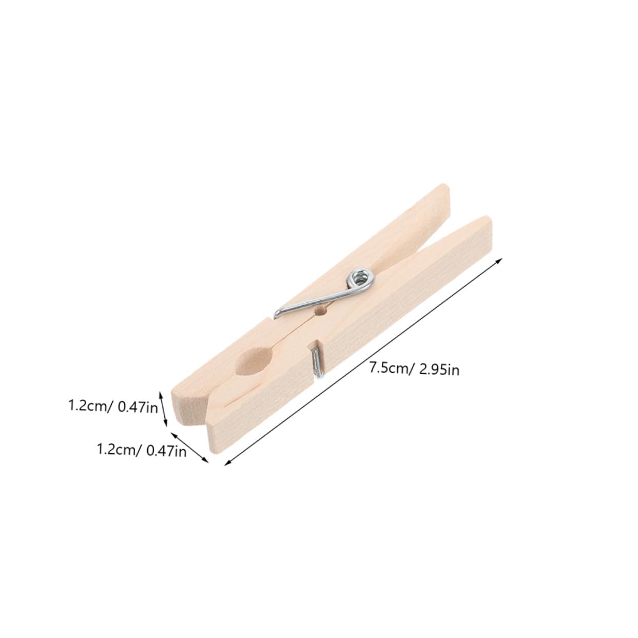 Alipis 70pezzi Mollette per Bucato in Legno Antiscivolo per Appendere Piccoli Oggetti Calzini e Biancheria per Lavanderia e Artigianato