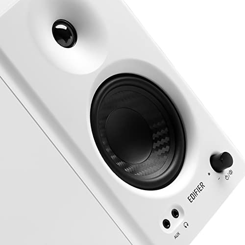Image of Edifier MR4 Powered Studio Monitor Speakers, 4 inch Active Near-Field Monitor Speaker - White (Pair)
