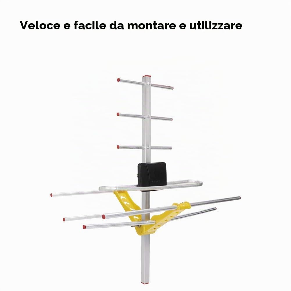 Kit TV Digitale da Esterno High Gain HDTV Digital Loft TV da Esterno Segnale Forte 80 miglia di Ricezione