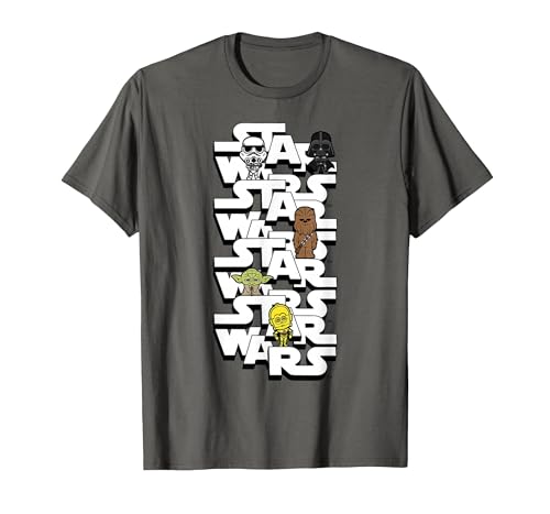 T-shirt Star Wars confortable anti-déformation avec motifs Yoda et Vador