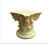 Gewicht: 16KG Antikes Wohndesign Griechische Blumensäule Sockelsäule Blumenständer Griechische Möbel Barocksäule Tischsäule Telefontisch Figurensockel Beige Podest Höhe: 50cm