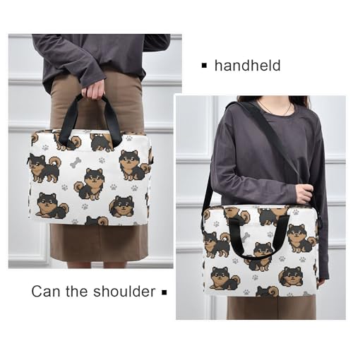 Funda para portátil con diseño de cachorro Pomerania, 13-15.6 pulg miniatura 2