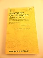 History of Europe Since 1815. College Outline Series No.12. Summary of Political, Social, Economic & Cultural Events... B0007DNT1M Book Cover