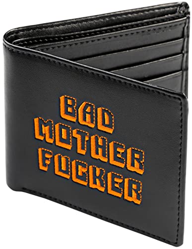 Miramax Officially Licensed Black/Orange Embroidered Bad Mother Leather Wallet3