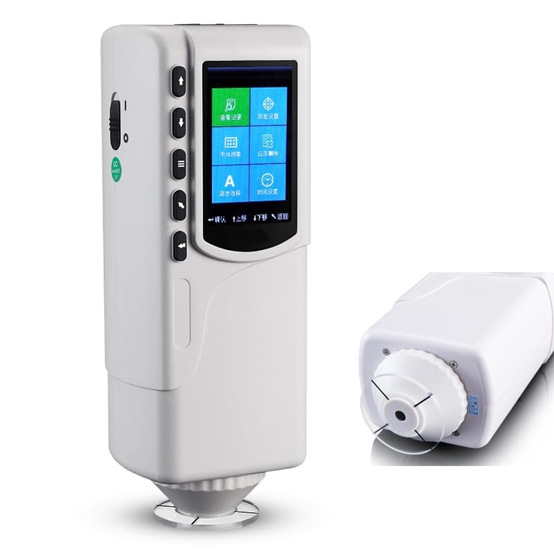 CNYST Handheld Color Tester Color Measurement Analyzer with 4mm Measuring Aperture ?E ? 0.03 Built-in White Plate Parameters Display Data Colorimetric Value Color Difference Value Storage