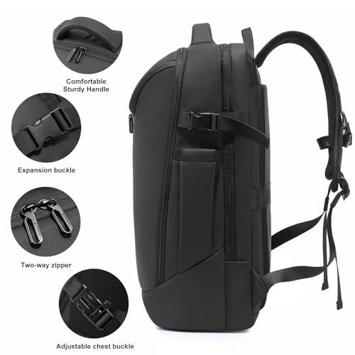 Image of TANGCORLE Travel Carry on Backpack Expandable Flight Approved Backpacks 17.3 inch Laptop Business Back Pack for Women Men