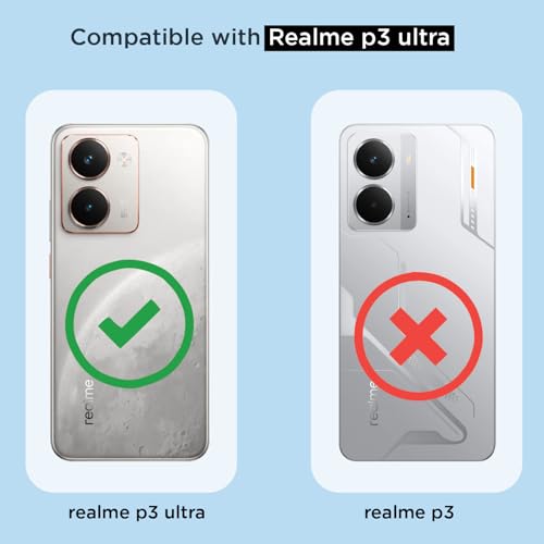 Image of Pikkme Back Cover for Realme P3 Ultra 5G Mag-Safe Shockproof PC + TPU | Protective Case Magnetic Support | Bumper Case (Transparent Mag-Safe)