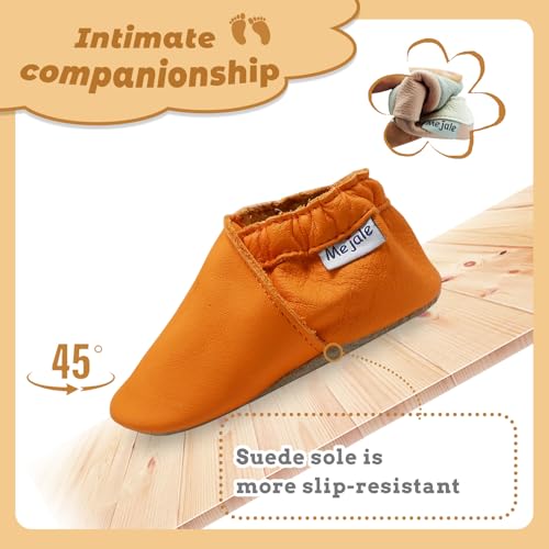 Mejale Baby Leather Shoes Infant Toddler Soft Sole Moccasins Shoes Boys Girls Pre-Walkers3
