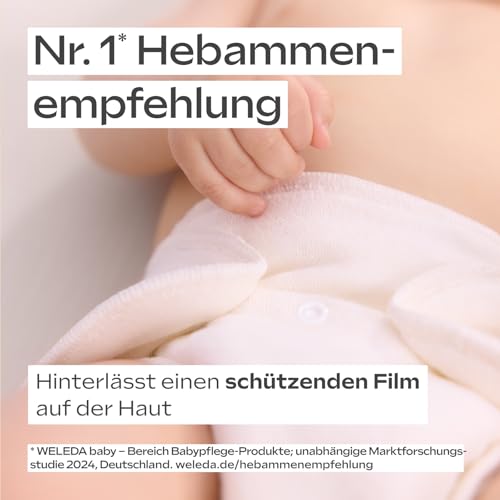WELEDA Bio Baby Calendula Wundschutzcreme parfümfrei - Naturkosmetik Wundsalbe/Babycreme für den Schutz empfindlicher Haut im Windelbereich. Hilft bei Rötungen, gereizter Haut & Wundsein (1x 75ml)