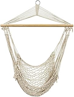 Maribelle Hammock Swing Chair, Hanging Garden Swinging Rope Seat, Indoor Outdoor