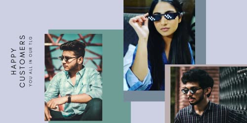 Image of Thug Life Sunglasses Pixelated Mosaic Glasses Party Glasses MLG Shades (12 Pixels) Made in India