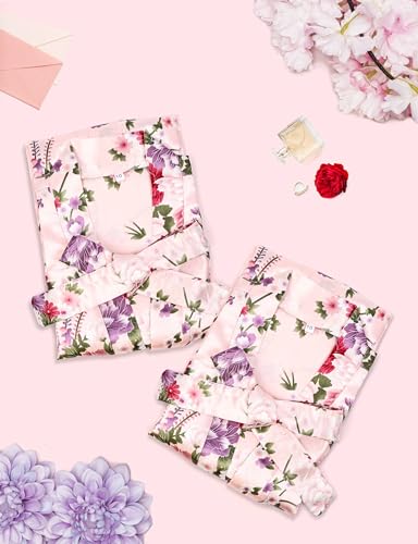 6Pcs Girls Silky Robes Birthday Girl Spa Party Wedding Bridal Party Flower Girl Robe Kimono2