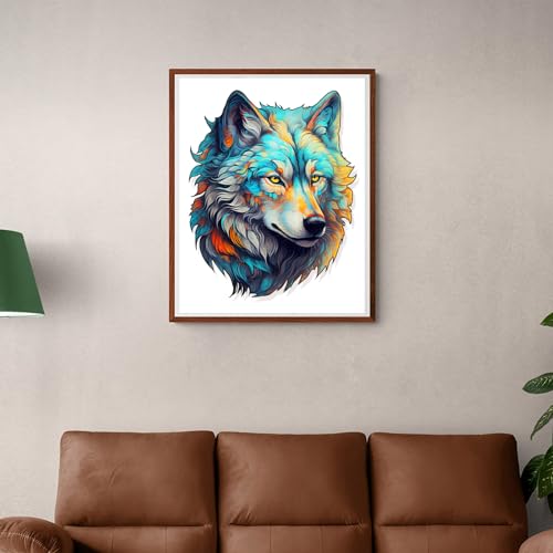 Cxjie XCX-TUSR31 Wooden Jigsaw Puzzles For Adults, L- 300Pcs, Wolf thumb #2