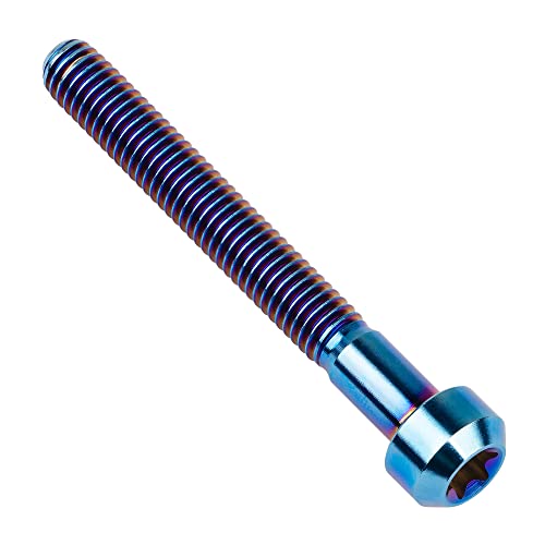 Image of Titanium Torx Square Head M6 x 10 15 20 25 30 35 40 45 50 60 65 70 80mm Screw Pack of 5 (Burn Blue, M6x50mm)