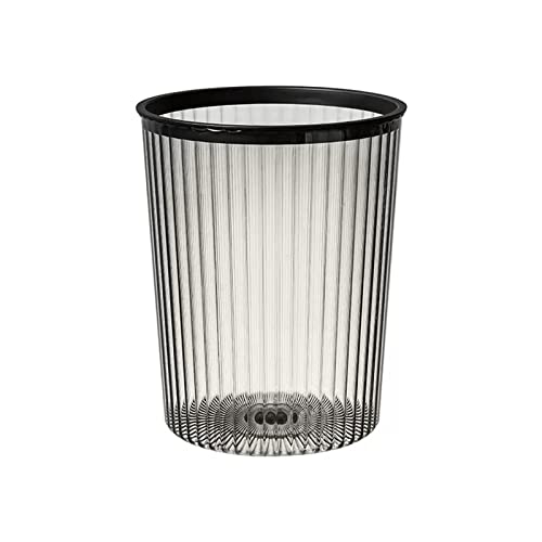 Poubelle pour la maison et le bureau grand bac plastique noir ouvert