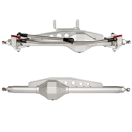AMK Wraith Axles 1/10 Aluminum Wraith Axles Set for 1/10 RC Crawler Axial Spawn RR10 Bomber 90018 SMT10 Buggy Rock Racer Roll Cage Chassis Axial Wraith Upgrades (Silvery)