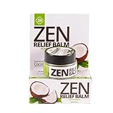 ZEN Relief Balm® with Coconut Oil & 11 Essential Oils- Relieves Muscle Pain, Spasms, Cramps, Headaches and Backache, Moisturizing - 0.7 oz (Pack of 1)