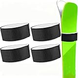 4 Stück Set, Skibänder, Ski Klettband Verstellbar, Ski Band, 5 cm x 48 cm, für Erwachsene Ski- und Snowboardfahrer, Ideal zum Transport, Organisieren und Lagern von Sportausrüstung und Fotogeräten