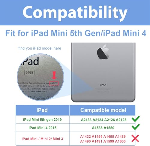 Image of ProCase 2 Pcs Screen Protector for iPad Mini 5th / Mini 4th, iPad Mini 7.9 inch A2133 / A2124 / A2126 / A2125 / A1538 / A1550 Tempered Glass Film Guard -Clear