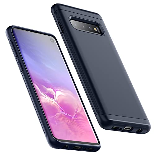 Cover Antiurto per Samsung Galaxy S10 Custodia Doppio Strato Protettiva con Assorbimento Degli Urti blu