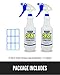 SupplyTuff 3X High Output Heavy Duty Spray Bottles for Cleaning Solutions, 2 Pack, 32 oz Commercial, Industrial Spray Bottles for Household Cleaning and Car Detailing.
