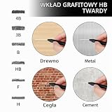 54 wkłady do ołówków ciesielskich, 2,8 mm, solidne wkłady do ołówków stolarskich, do ołówków stolarskich, konstrukcyjnych, zapasowe wkłady do ołówków dla architektów, rysowania, wkłady zapasowe (białe