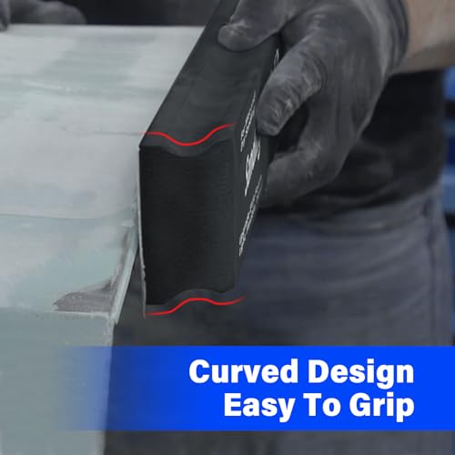 【Atualização】Kit de bloco de lixamento 7 peças com bloco de rasgos e lixa, blocos de lixamento de ca