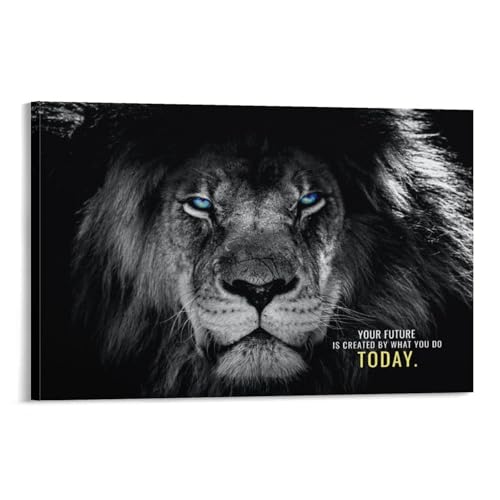 Lion Inspirational Poster Create Your Future Today Modern Wall Prints
