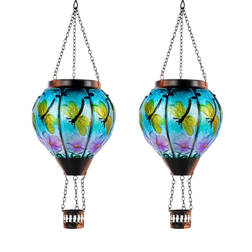 Lanterne solaire libellule étanche : illuminez votre jardin sombre