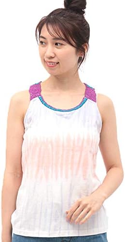 Amazon チチカカ タイダイカラフルクロシェ タンクトップ レディース Large ピンク パープル キャミソール タンクトップ 通販