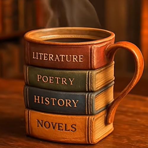 Tasse à thé chaud livre peint : le gobelet en résine idéal à offrir aux passionnés de vin