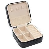 KEINE MARKE Small Jewelry Box, Travel Portable Jewelry Case for Ring, Pendant, Earring, Necklace, Br