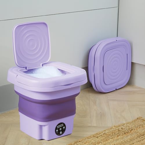 3 PAGEN® tragbare Waschmaschine 9 Liter – einfache Handhabung – platzsparend verstaubar – ideal für kleine Wohnungen oder Unterwegs – für 2 kg Wäsche – wasser-& energiesparend - camping-Waschmaschine